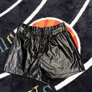 Sleek Black High Waist Women Shorts